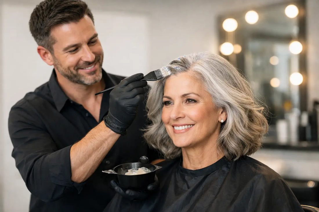 Coloración premium para canas que se ve natural